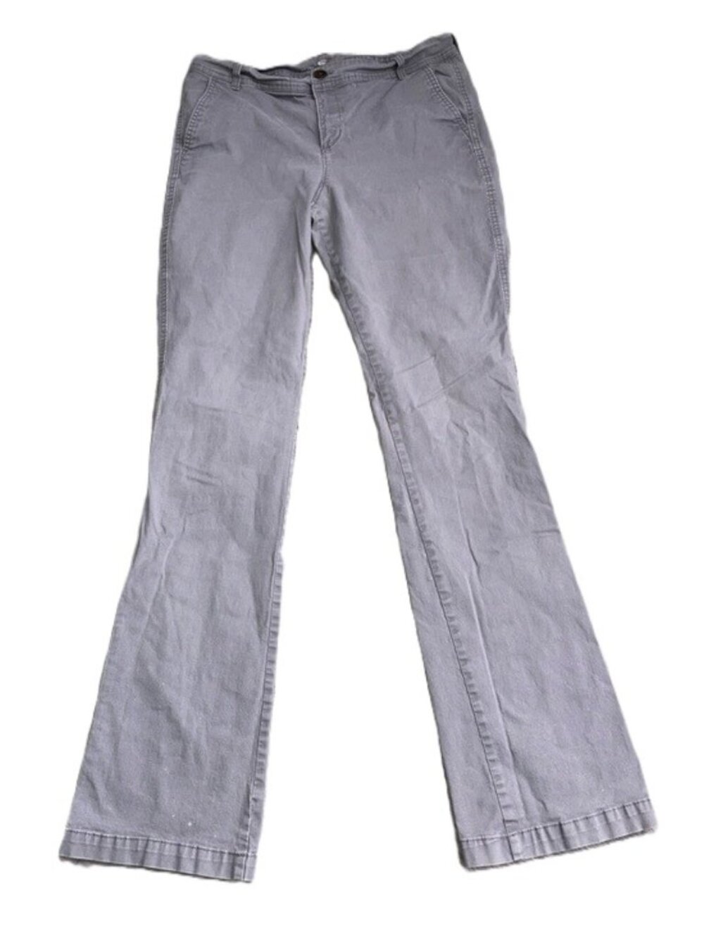 OLD NAVY Curvy Fit Bootcut Pants Khaki Greystone Stretch Womens 12 Tall